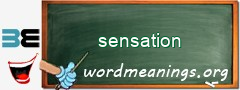WordMeaning blackboard for sensation